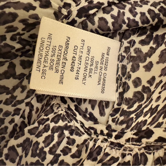 Joie Estero Sleeveless Animal Print Tie Neck Blous - Picture 5 of 5